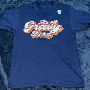 It's All Gravy Baby Distressed Logo Navy Tshirt (Men’s S)